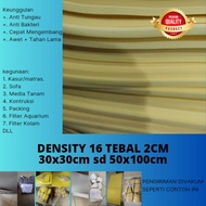 Busa Lembaran Foam PU Premium tebal 2cm Uk 30x30cm sd 50x100cm Density 16 busa buat kasur, matras, s