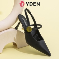 VDEN Korean Hot Style Slingback Pointed Toe Strap Sandals For Women 2.8INCH/7CM（Retractable Elastic 