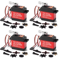 Miuzei 20KG Servo Motor High Torque Digital Servo Metal Gear Waterproof for 1/8, 1/10 RC Model DIY C