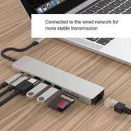 Type C USB 8 in1 Hub for Laptop, Multi-Port Adapter with USB-C, HDMI, USB 3.0, Micro SD/SD Card Slot