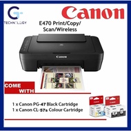CANON E470 ALL IN ONE WIFI PRINTER COLOUR INKJET PRINTER