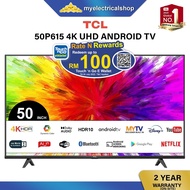 TCL 50 Inch 4K Android TV 50P615 DVB-T2 Netflix Youtube Smart TV