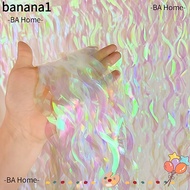 BANA Rain Curtain, Transparent Metallic Foil Wavy Curtain, Props Iridescent Colorful Shimmer Backdro