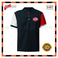 G Polo T Shirt Sulam STP Engine Oil Treatment Bike Car Motor Minyak Hitam Racing Baju Lelaki Cotton Fashion Embroidery