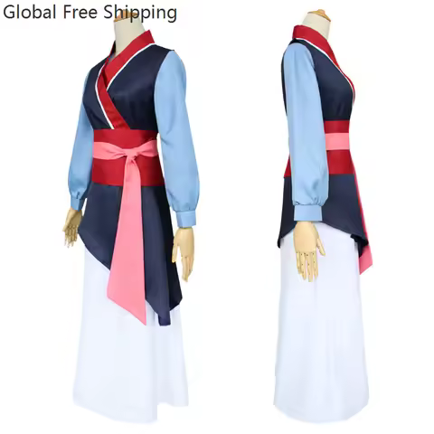 Mulan Cosplay Costume Women Princess Mu Lan Dress Chinese Hanfu Heroine Outfit For Replacing Father 