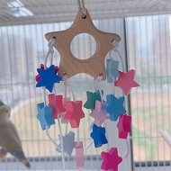 8 Nine Nine-Parrot Chew Hanging String Vent Toy Wooden Beak Peony Tiger Skin Training Birdcage Ornam