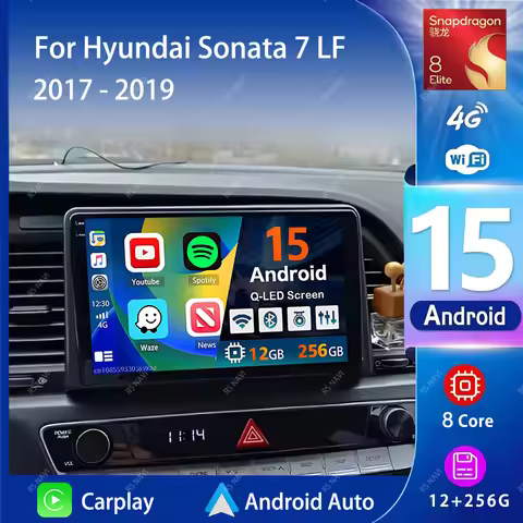 Android 15 Carplay Auto 2K Screen Car Radio Multimedia Player For Hyundai Sonata 7 LF 2017-2019 2DIN