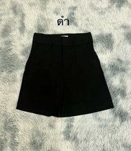 กางเกงขาสั้นตะขอมีหู ผ้าZARA งานป้าย  มีกระเป๋า2ข้าง