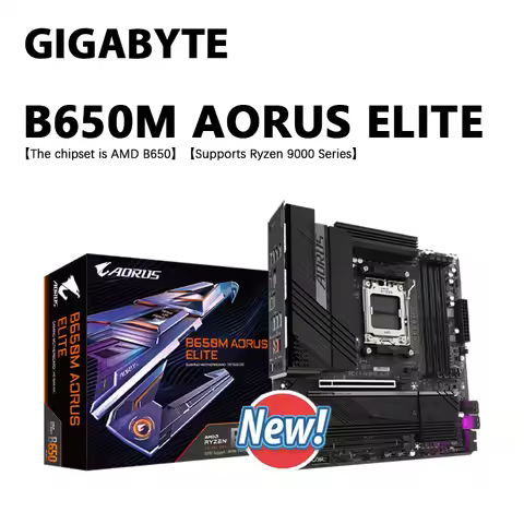 GIGABYTE GA B650M AORUS ELITE New 12+2+2 phase power Micro-ATX AMD B650 DDR5 6600(OC) MHz M.2 USB3.2
