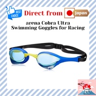 [FINA Approval] arena Cobra Ultra Swimming Goggles for Racing Unisex Yellow×Blue×Blue×Yellow/One-size-fits-all/ Mirror Lens AGL-180M [Direct from Japan]