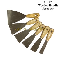 1''-4'' Wooden Handle Scraper I Scraper Besi I Pengikis Cat I Scrapper Wood Handle