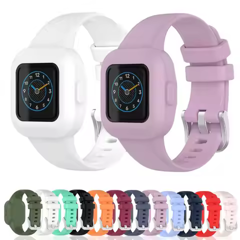 Soft Silicone Watchband For Garmin Fit JR3 Straps Children Smartwatch Replacement Bracelet For Garmi