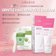 BUY1 GET1 Saludent Hair Removal Cream 80g+ Niacinamide Aloe Vera Underarm Whitening Gel 50g