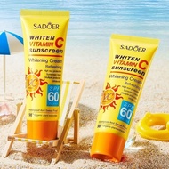 Ready Stock SPF60+VC Sunscreen SADOER Vitamin C Isolation Refreshing Sunscreen Lotion Military Train