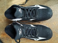 MIZUNO black white baseball cleats shoes softball size 37. 5 棒球 壘球 釘鞋 膠釘