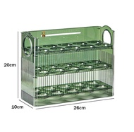 Auto Flip Egg Storage Rack 26cm(L) x10cm(W) x20cm(H) Fit Into Fridge Bekas Telur Egg Tray Egg Organi