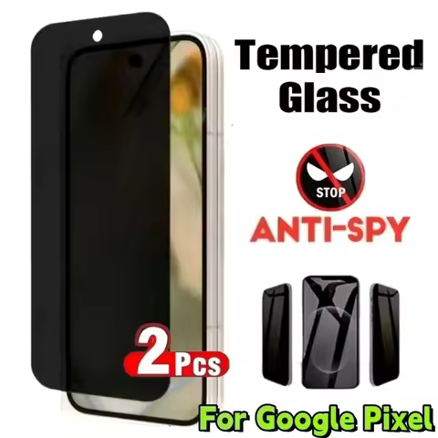 2Pcs Anti-Spy Privacy Screen Protectors for Google Pixel 9 8 Pro 9A 8A 7A 6A Tempered Glass for Goog