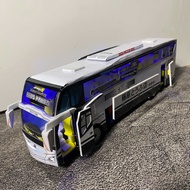 Miniatur bus kids panda full interior kursi pintu bagasi bisa di buka Ban Lampu Toy