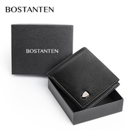 BOSTANTEN Brio Dompet Lelaki Men Wallet Bifold Short Purse Zip Card Holder Free Box Hadiah