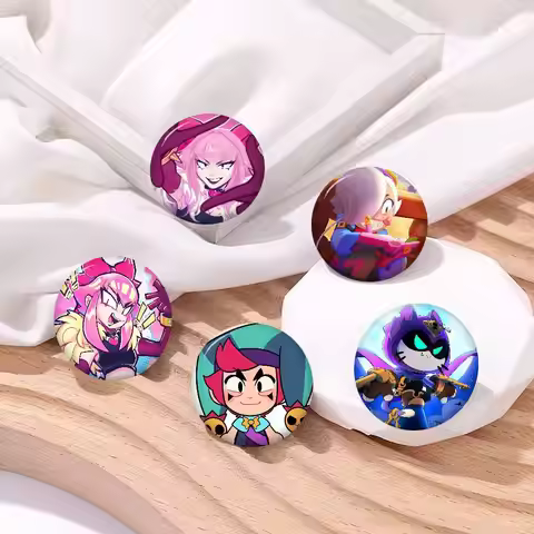 Game Brawl Stars New Brooches Soft Button Pin Funny Silly Gnarpy On A Skateboard Meme Badge Gamer Co