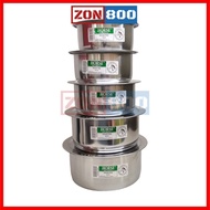 Stainless Steel Indian Pot Homeplus Cooking Pot / Stainless Steel Pot / Periuk  16CM - 22CM