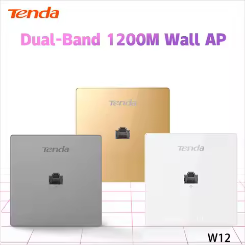 Tenda W12 Dual Band 1200M Wireless In-wall AP Panel 2.4G&5G Gigabit RJ45 Port Villa MESH Acess Point