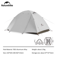 Naturehike 2-3คน UPF50 + เต็นท์พื้นที่ขนาดใหญ่ตั้งแคมป์กลางแจ้งกันน้ำกันลม PU2000mm 7001เสาอะลูมินัม