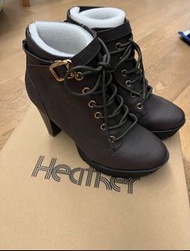 全新 Heather 皮靴 boot 拉鍊筒鞋