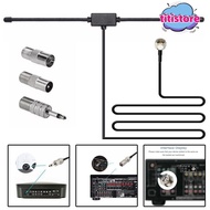 TITISTORE FM Dipole Aerial, Universal Stereo Radio Antenna, Portable Plug Play 75Ohm Aerial Connecto