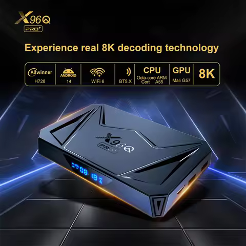 10pcs Lot X96Q PRO PLUS Android 14 Smart TV Box Allwinner H728 4G 32G 64G 1000M LAN WiFi6 BT 4K 8K w