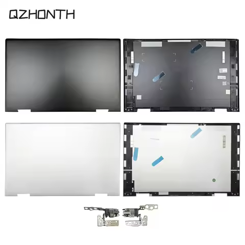 New For HP ENVY X360 15-EW 15-EY 15-EW0013DX LCD Back Cover Top Case Rear Lid / Hinges Silver/Gray N
