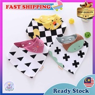 [24H SHIPS] Baby Bib Cartoon Towel Cotton Bib Bandana Head Cotton Feeding Bib