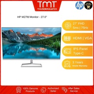 HP M27fd Monitor - 27.0" | 5ms / 75Hz / FHD / IPS Panel / Type-C (PD65w) | HDMIx2 / VGA | 2H3Z1AA | 3 Yrs Wrrnty