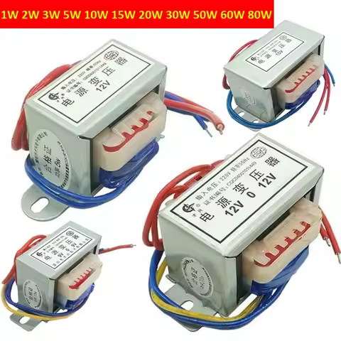 1W 2W 3W 5W 10W 20W 30W 50W 60W 80W 100W Power Transformer Input AC 220V 50HZ Output AC 6V 9V 12V 15