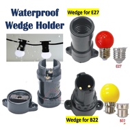 E27 B22 Wedge Holder Waterproof Holder for Colour Bulb Socket Light Bulb Holder Bakelite Material Ka