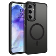 Samsung Galaxy S23 S24 S25 Ultra A54 A55 5G S23 S24 S25 FE Magnetic Transparent Phone Case Cover Cas