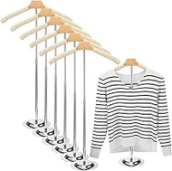 Soaoo Flexible Shoulder Stand Adjustable T Shirt Display Beige Coat Hanger Stand Portable Hanging Cl