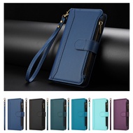 Luxury Zipper Wallet Case for Honor X5B X5C Plus X6 X6S X6A X6B X6C X7A X7C X7D X8C X9A X9B X9D X9C 