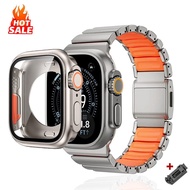 Titanium Strap And Change to Ultra Case For Apple Watch Ultra series 10 9 8 7 6 5 4 SE For iWatch 46