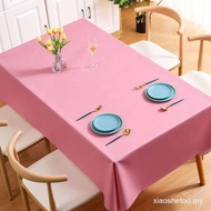 PVC Waterproof Oilproof Table Cloth Long Square Nordic Ins Pure Color Tablecloth Desk Dining Study C