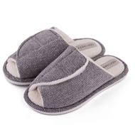 Men Women Feet Swelling Adjustable Open-Toed Slippers Indoor Opening Anti-Slip Wool Slippers Velcro 