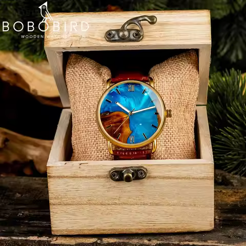 Customize Man Watch Dropshipping Resin Quartz Men's Watches BOBO BIRD Wood Wristwatch Male Timepiece