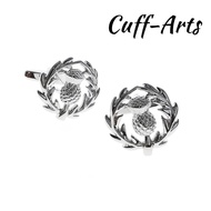 กระดุมข้อมือสำหรับผู้ชายของขวัญเข็มกลัดติดข้อมือเสื้อลายไม้หนามสำหรับผู้ชาย Gemelos Les Butons De Ma