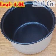 Rice Cooker Heart 1.0 L Non-Stick Black, Weighs 210 gr (Intestine, Core, 1 Liter, 1L0 - 1.0 Liters- 1.0 Liters-1L 0, az-6)