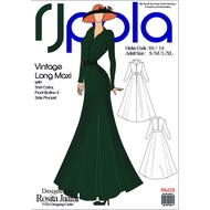 POLA PAKAIAN MAXI JUBAH VINTAGE DRESS 86 RJPOLA ROSITA JAAFAR
