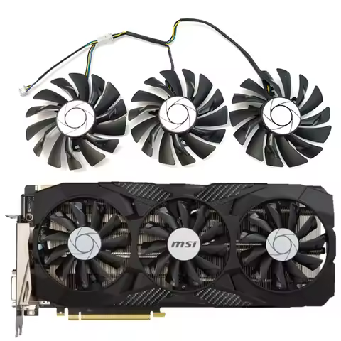 Original 1LOT 85MM 4PIN PLD09210S12HH GTX 1080 GPU Fan，For MSI GTX 1080TI 1080 1070TI 1070 1060 980 