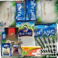 GULA PASIR cap bintang kemasan 220gr/100%gula tebu murni