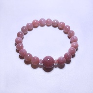 天然礦石 士多啤梨粉草莓晶 手鍊