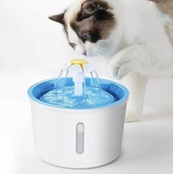 日本暢銷 - 寵物智能飲水機 （藍色） 花朵噴泉流水 電動循環寵物飲水機飲水器