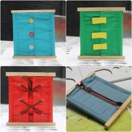 Educational toys For Kids Toddlers montessori autism kid Button Tie zipper wooden toys